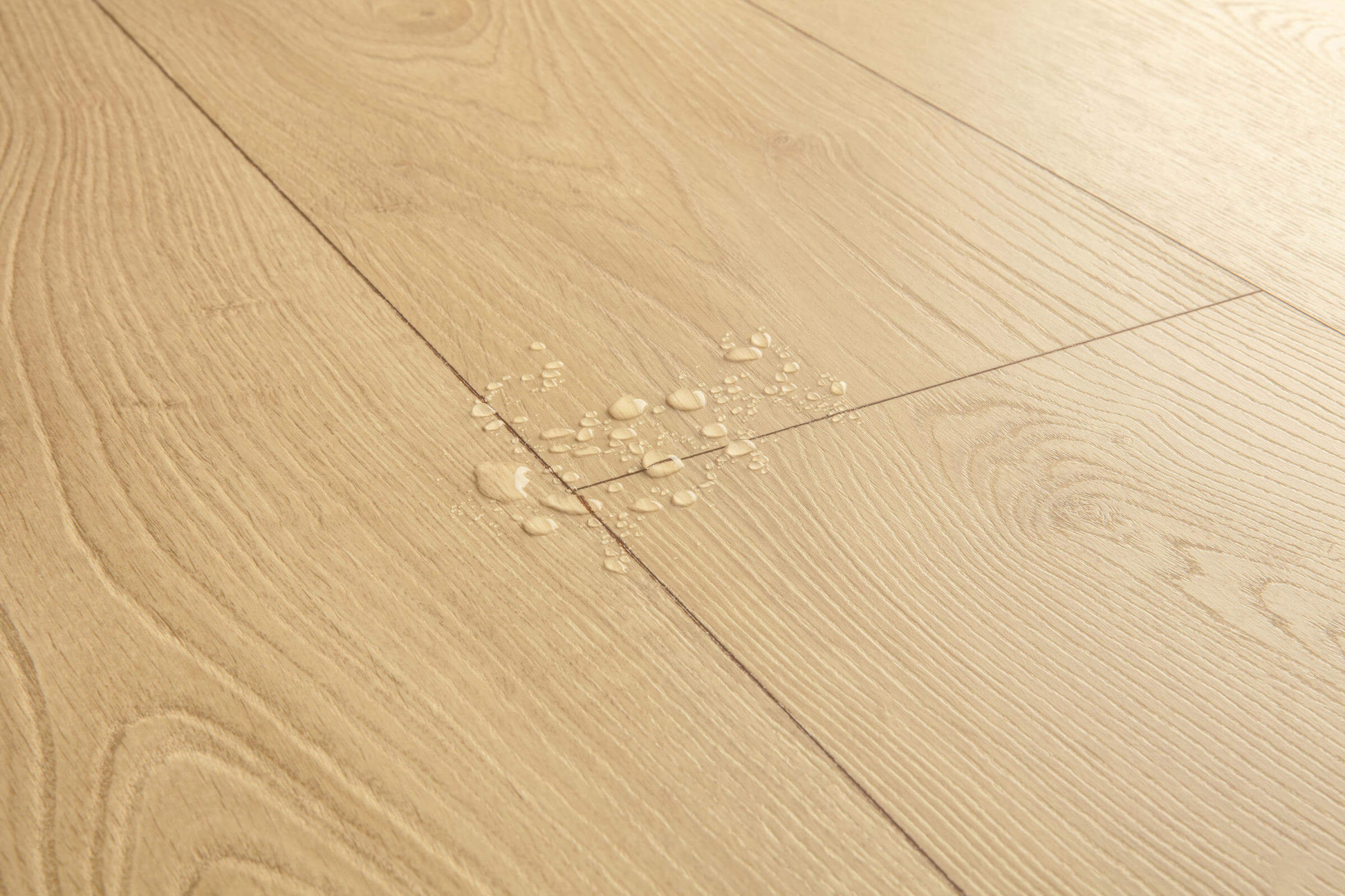 Close-up of a wooden floor with visible grain and texture