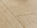 Close-up of a wooden floor with visible grain and texture