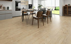 Modern kitchen with wooden flooring and furniture